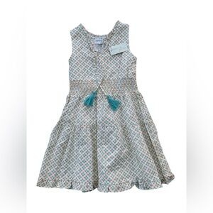 Poppet & Fox NWT Size 7 Tassel Minimalist Boho Geometric Print Sleeveless Dress